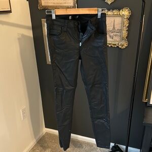 Black Pleather Skinny Jeans KUT